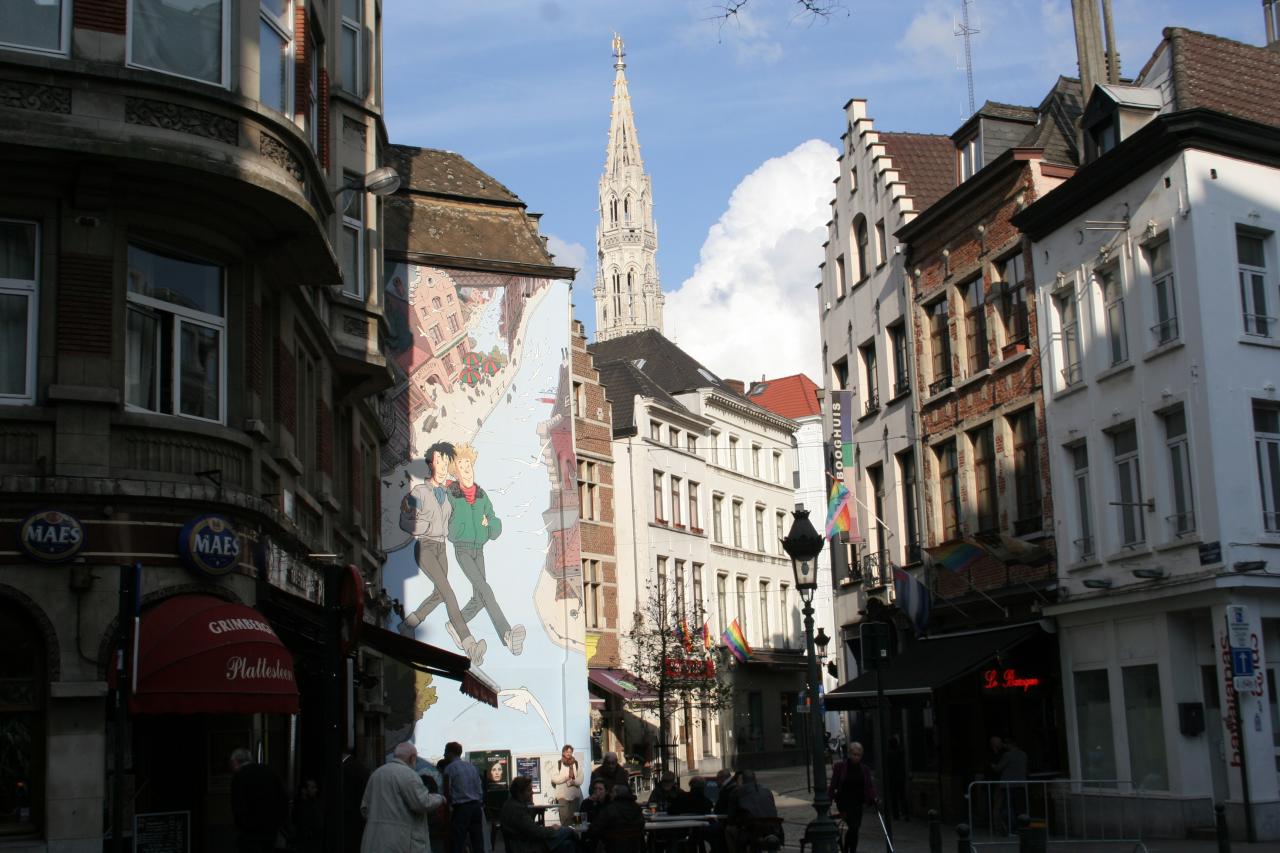 Bruxelles - Rue du Marché au Charbon.  