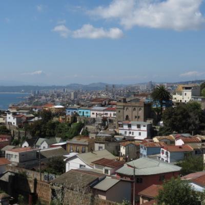 Valparaiso vue du mirador ville de camogli sur rue alemania 2